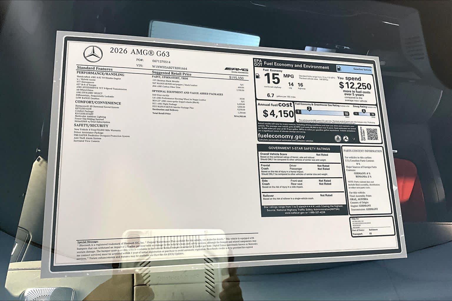 New 2026 Mercedes-Benz G 63 AMG 4MATIC image 18