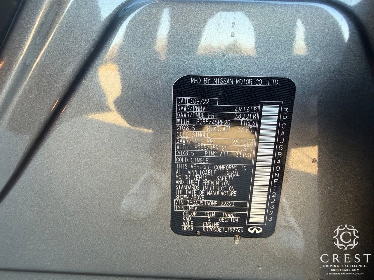 Certified 2022 INFINITI QX50 Luxe w/ Appearance Package image 31