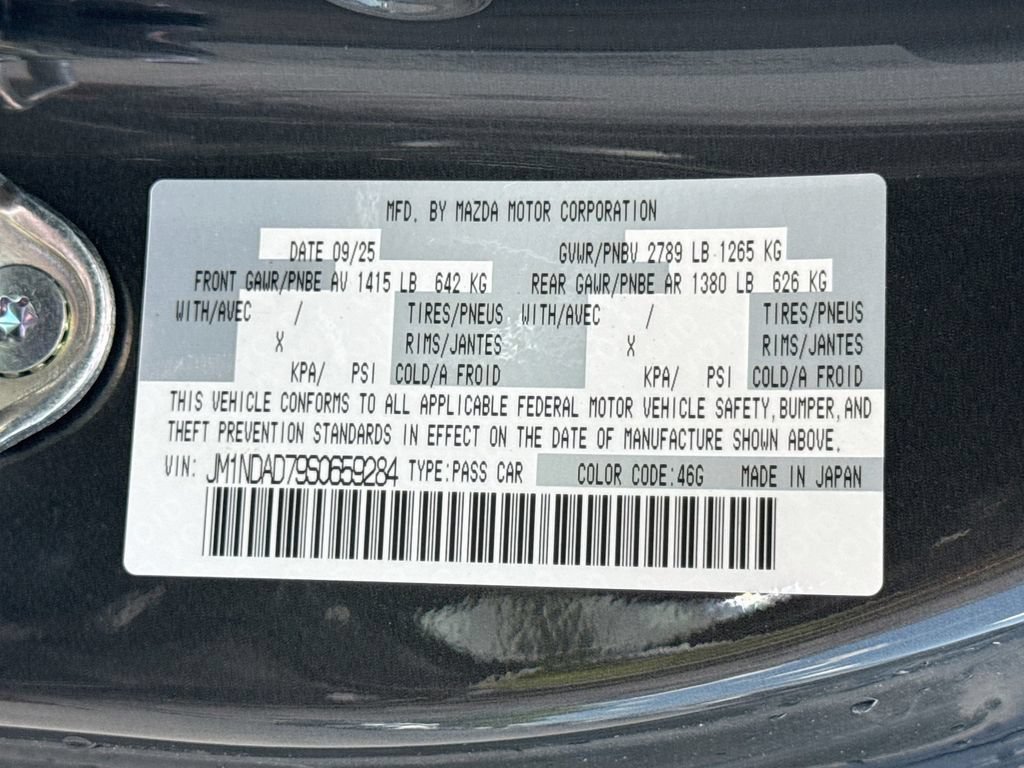 New 2025 MAZDA MX-5 Miata Grand Touring w/ Weather Package RWD image 34