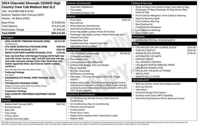 Certified 2024 Chevrolet Silverado 2500 High Country w/ High Country Premium Package image 5