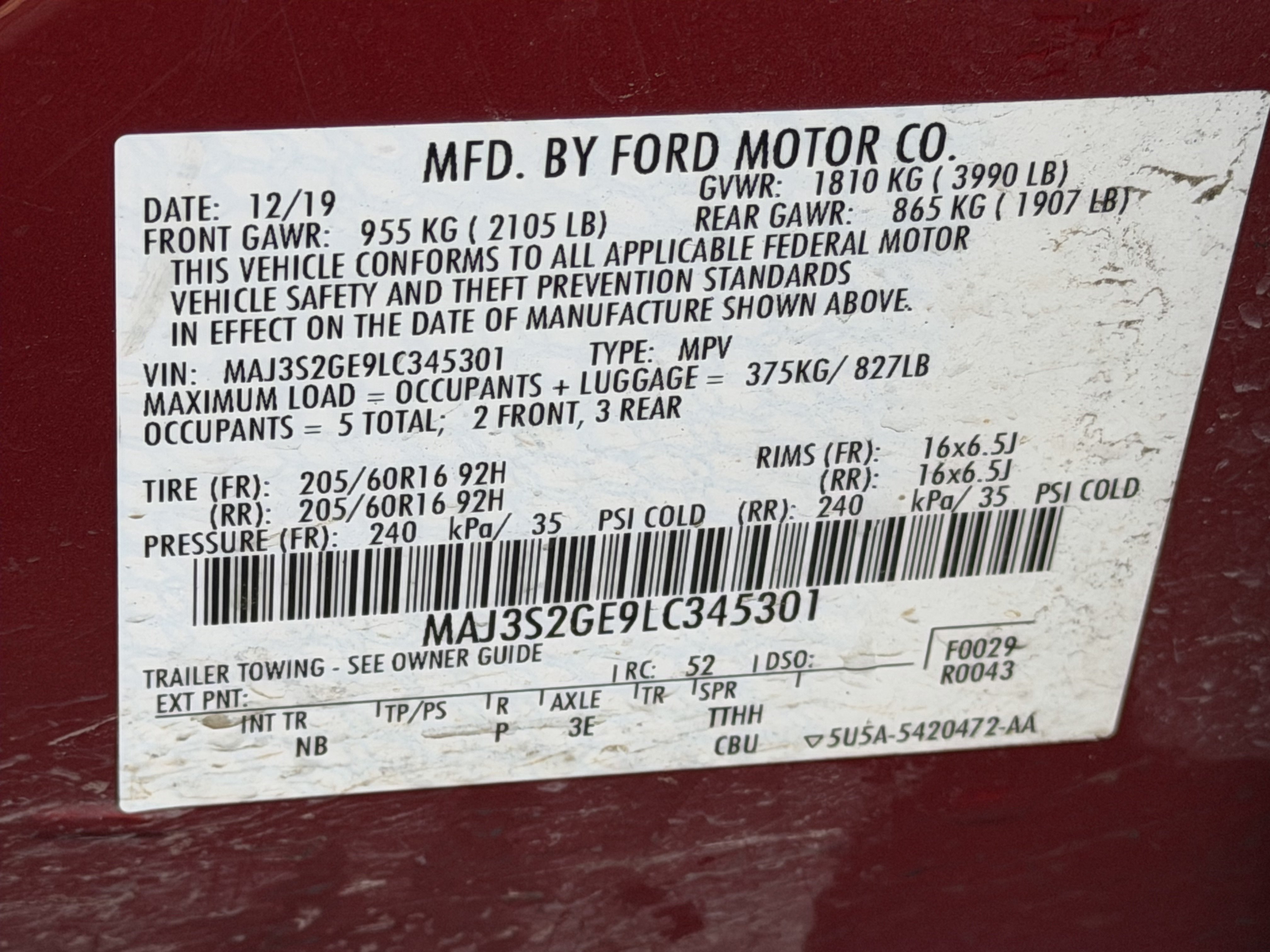 Used 2020 Ford EcoSport SE FWD image 13