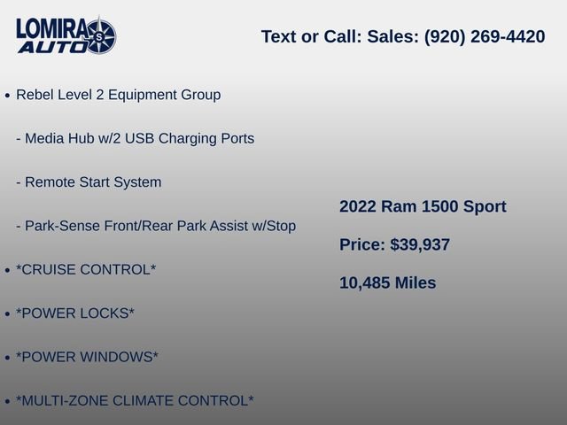 Used 2022 RAM 1500 Sport w/ Rebel Level 2 Equipment Group AWD/4WD image 7