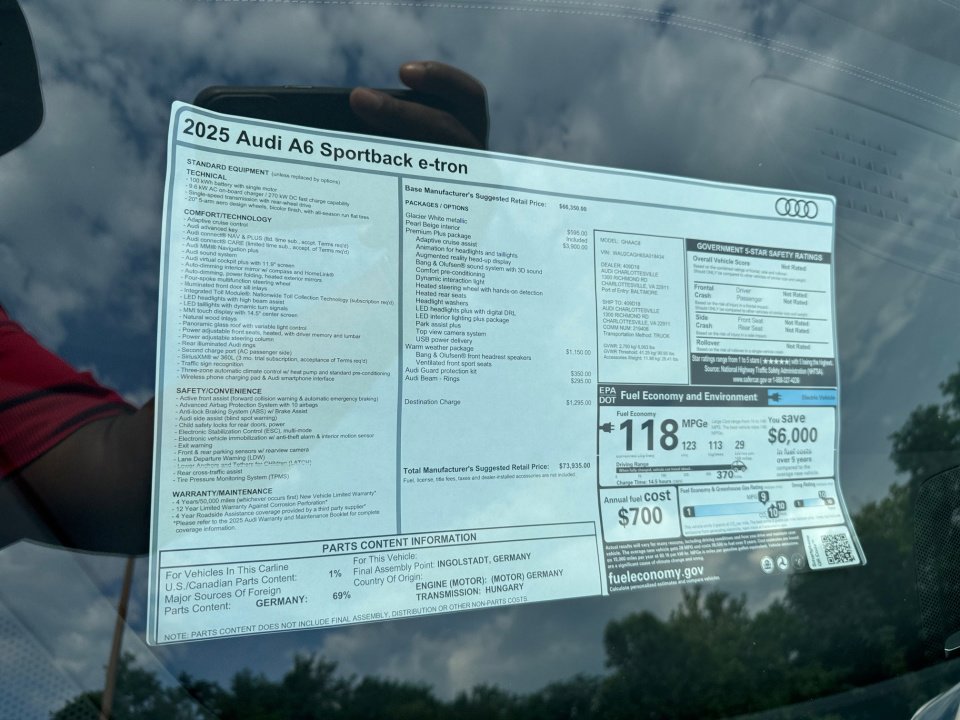 New 2025 Audi A6 e-tron Premium Plus image 22