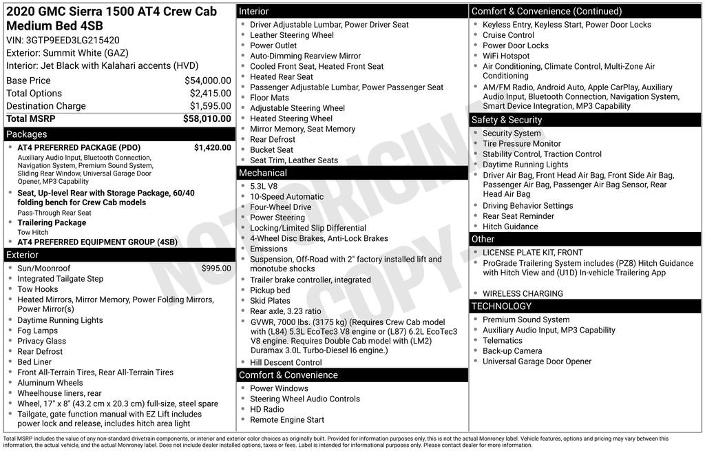 Used 2020 GMC Sierra 1500 AT4 w/ AT4 Preferred Package image 11