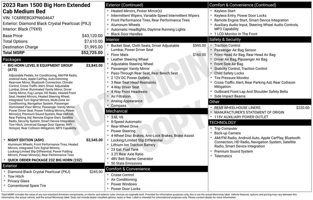Used 2023 RAM 1500 Big Horn RWD image 9