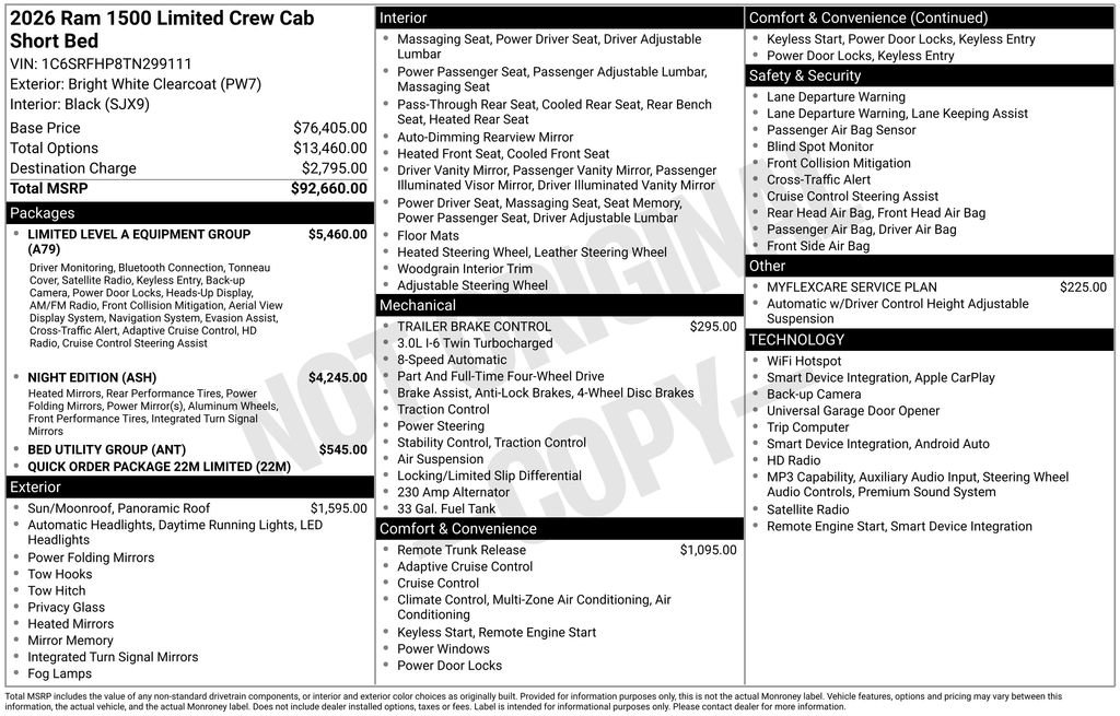New 2026 RAM 1500 Limited AWD/4WD image 37