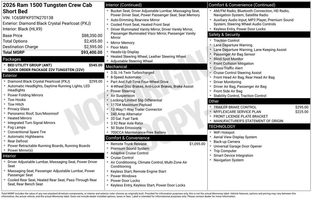 New 2026 RAM 1500 Tungsten w/ Bed Utility Group image 48