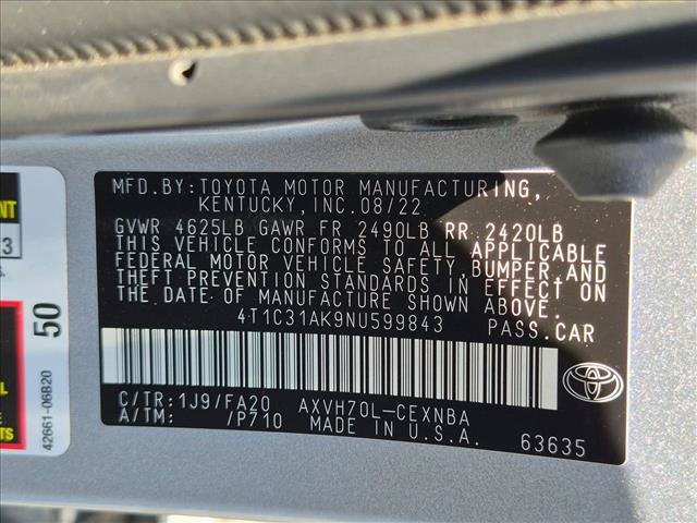 Used 2022 Toyota Camry LE FWD image 23