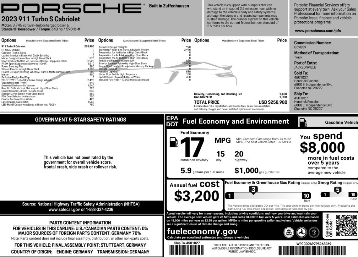 Certified 2023 Porsche 911 Turbo S AWD/4WD image 9