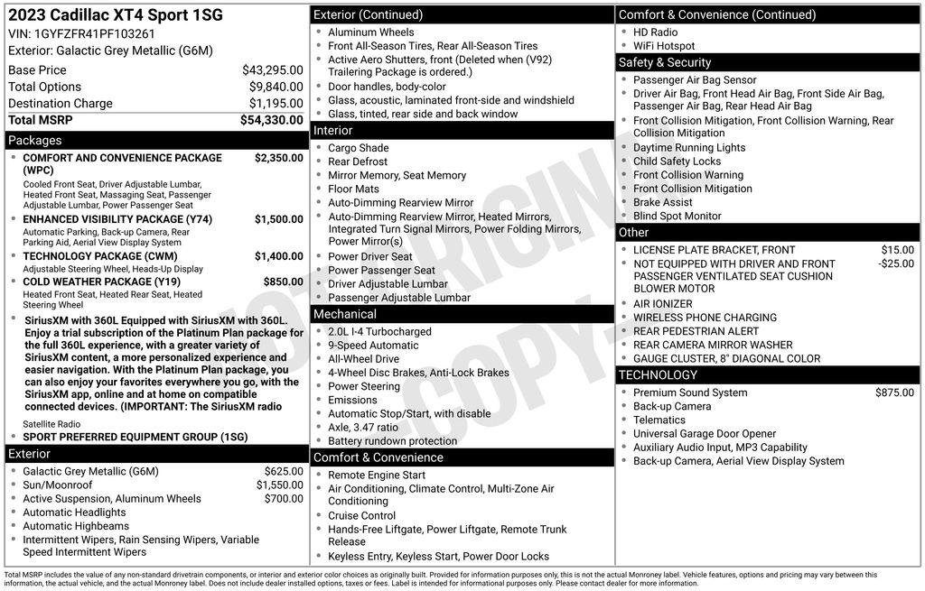 Certified 2023 Cadillac XT4 Sport AWD/4WD image 31