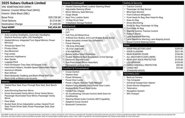 Certified 2025 Subaru Outback Limited image 4