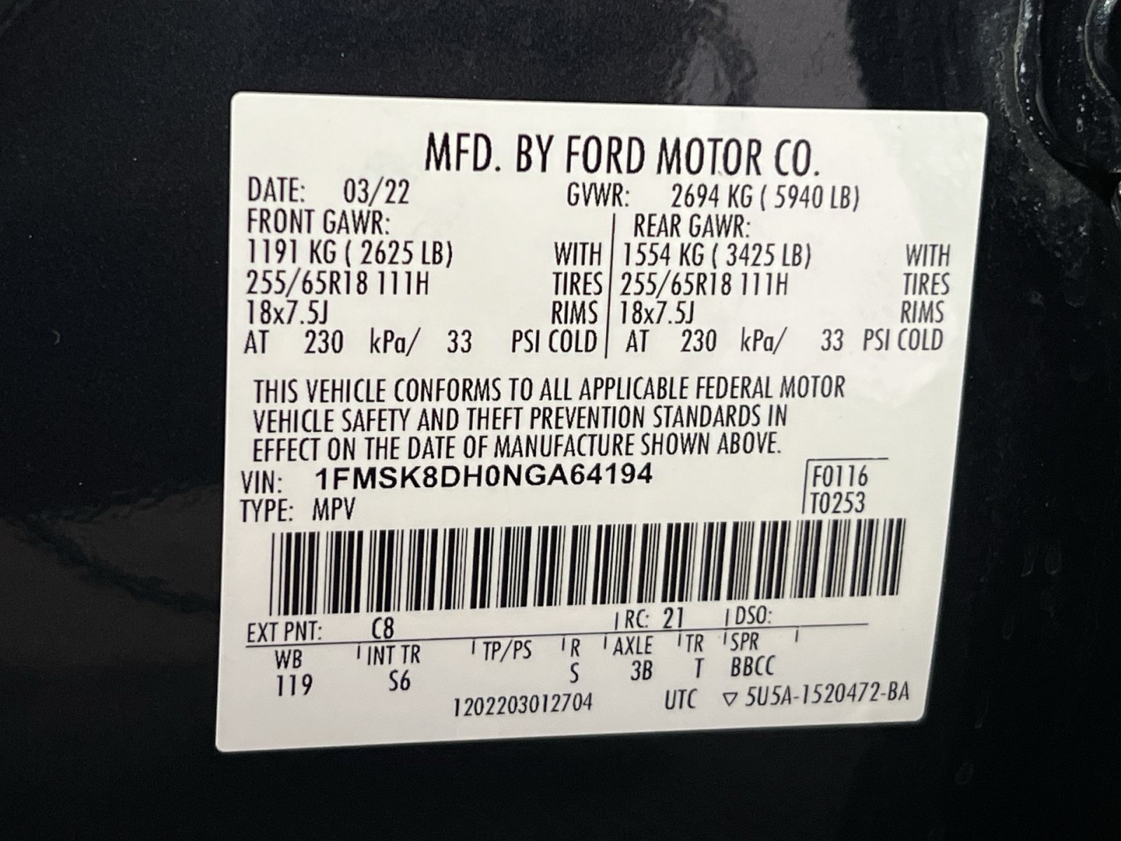 Used 2022 Ford Explorer XLT w/ Equipment Group 202A AWD/4WD image 31