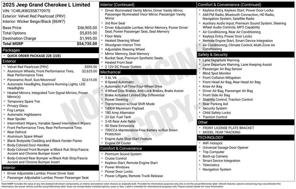 New 2025 Jeep Grand Cherokee L Limited image 42