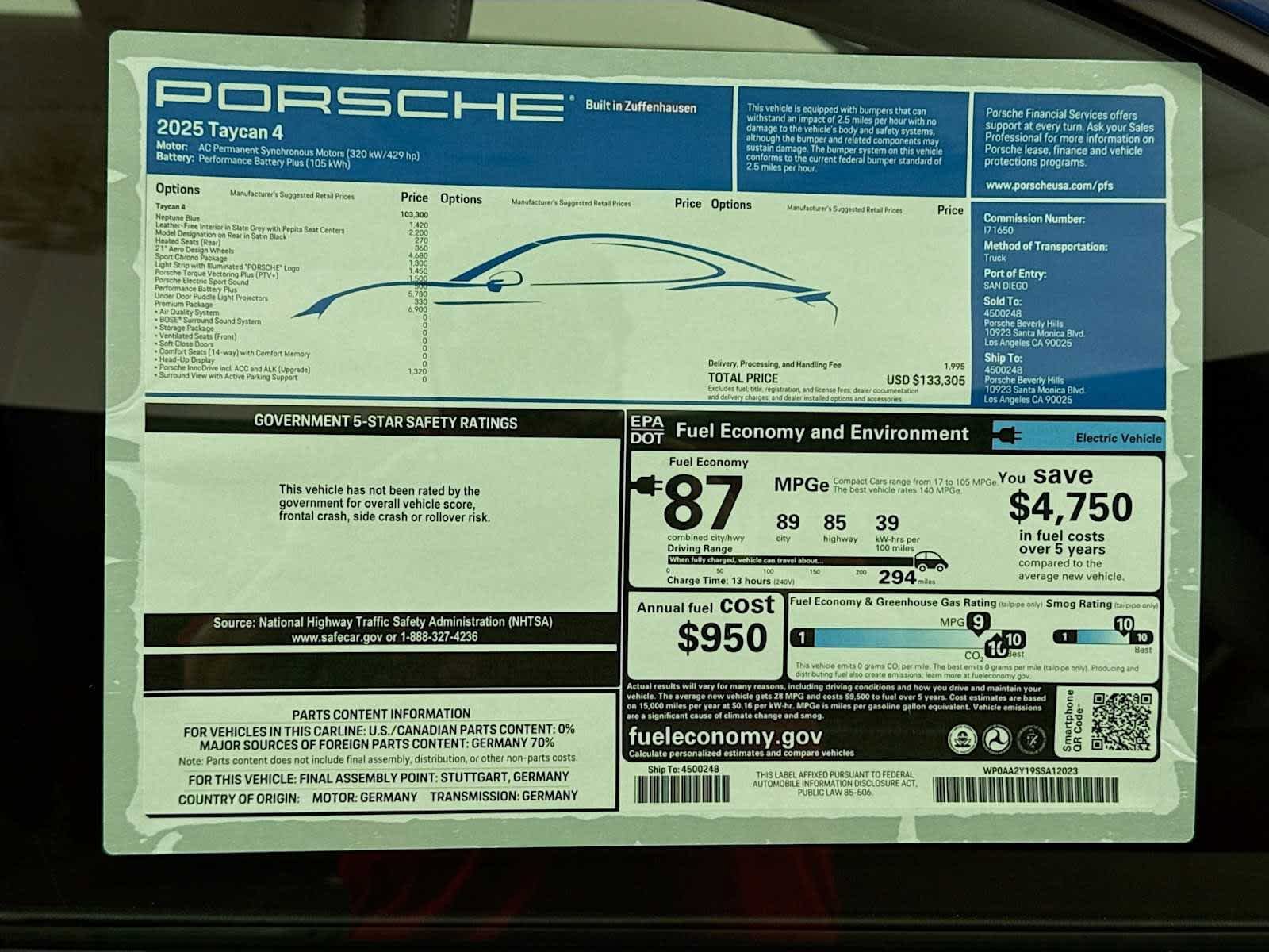 New 2025 Porsche Taycan AWD/4WD image 35