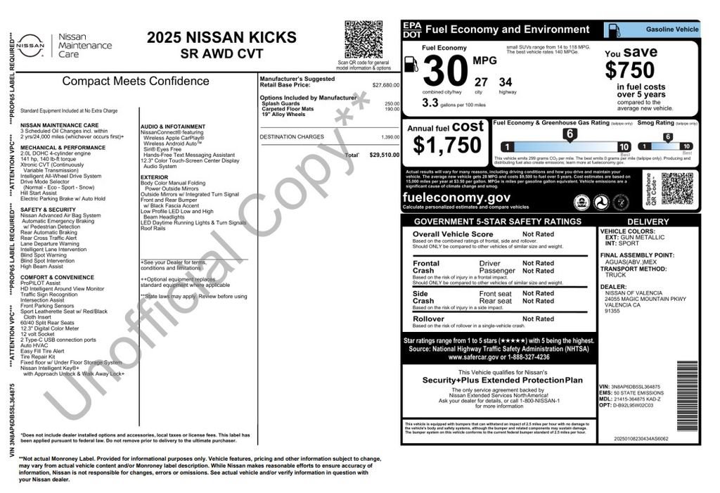 Used 2025 Nissan Kicks SR AWD/4WD image 3