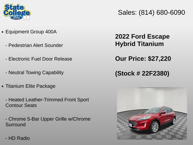 Used 2022 Ford Escape Titanium w/ Titanium Elite Package AWD/4WD image 6