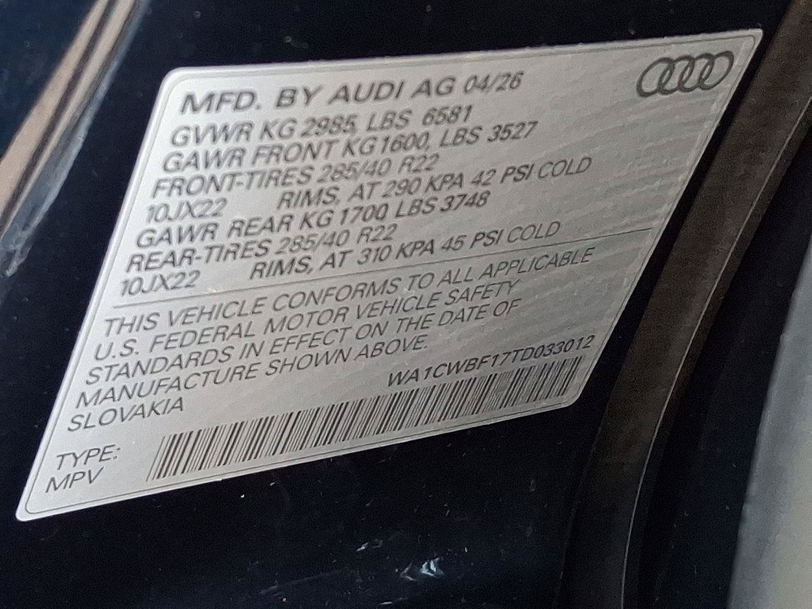 New 2026 Audi SQ8 Prestige AWD/4WD image 22