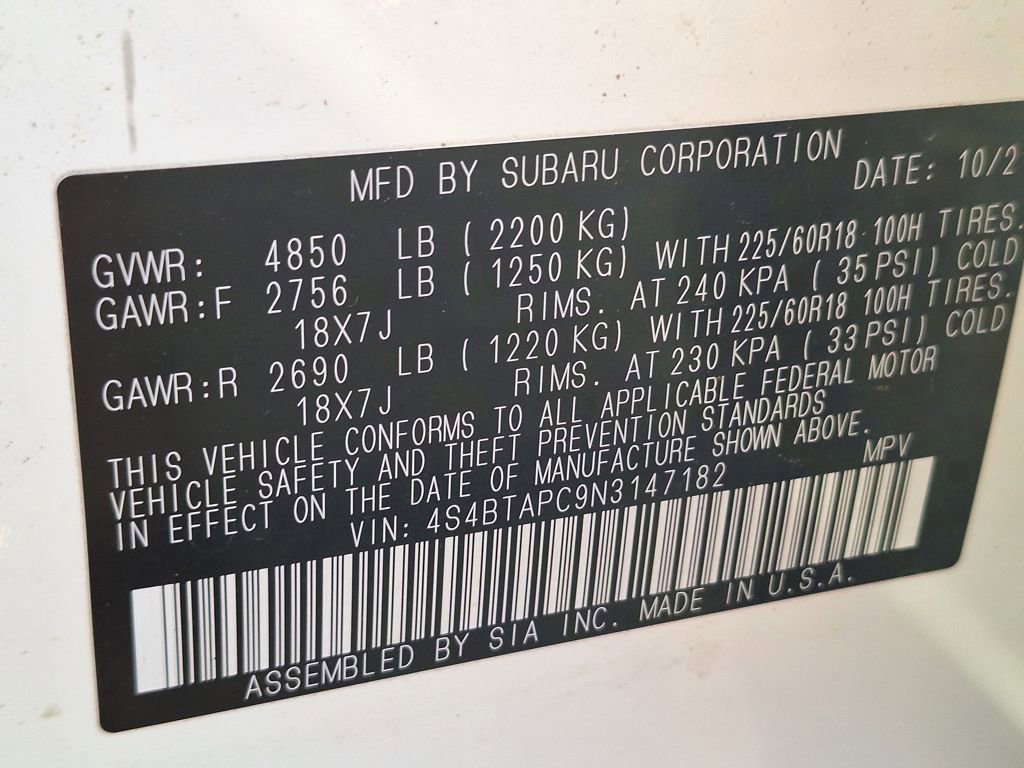 Used 2022 Subaru Outback Touring w/ Popular Package #2 image 34