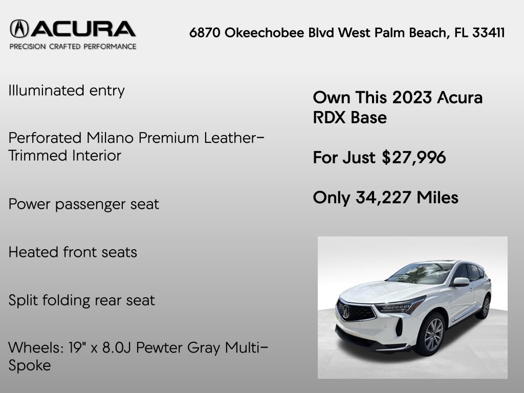 Certified 2023 Acura RDX w/ Technology Package FWD image 20