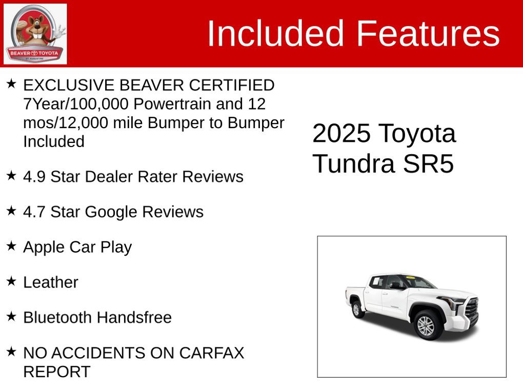 Used 2025 Toyota Tundra SR5 w/ SR5 Premium Package AWD/4WD image 4