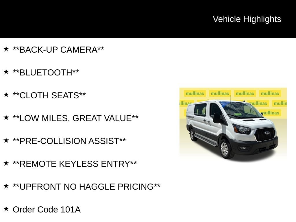 Certified 2025 Ford Transit 250 Low Roof w/ Exterior Upgrade Package RWD image 13
