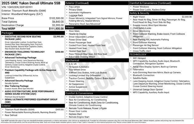Used 2025 GMC Yukon Denali Ultimate AWD/4WD image 20