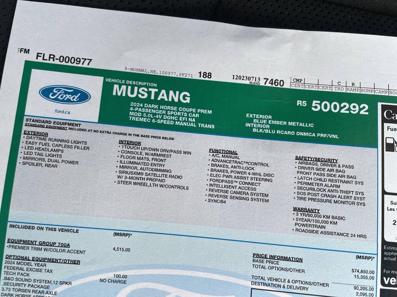 Used 2024 Ford Mustang Dark Horse w/ Dark Horse Handlin Package RWD image 11