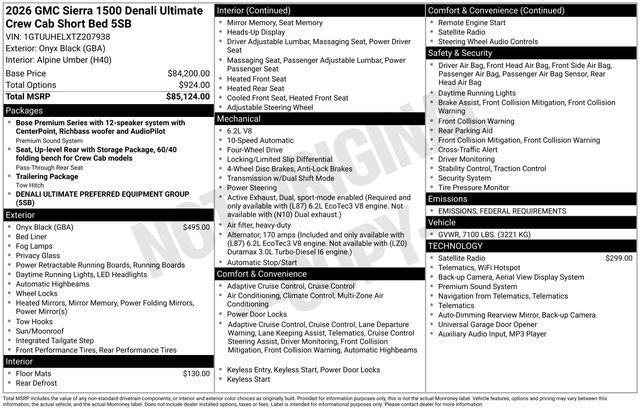 New 2026 GMC Sierra 1500 Denali Ultimate image 1