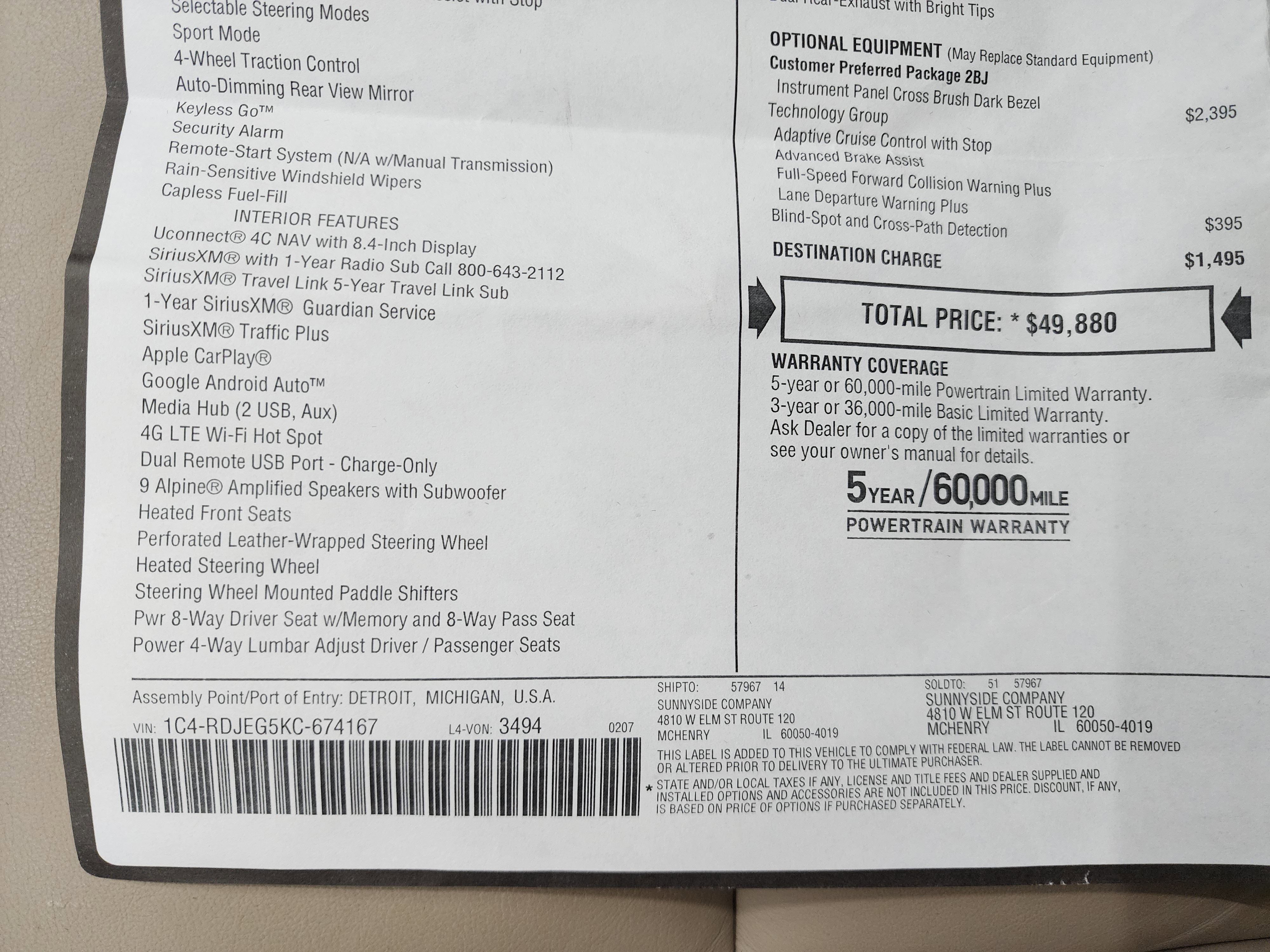 Used 2019 Dodge Durango Citadel w/ Technology Group image 41