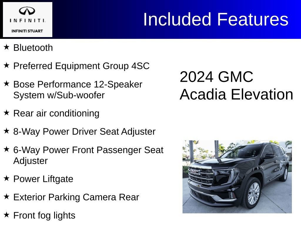Used 2024 GMC Acadia Elevation image 2