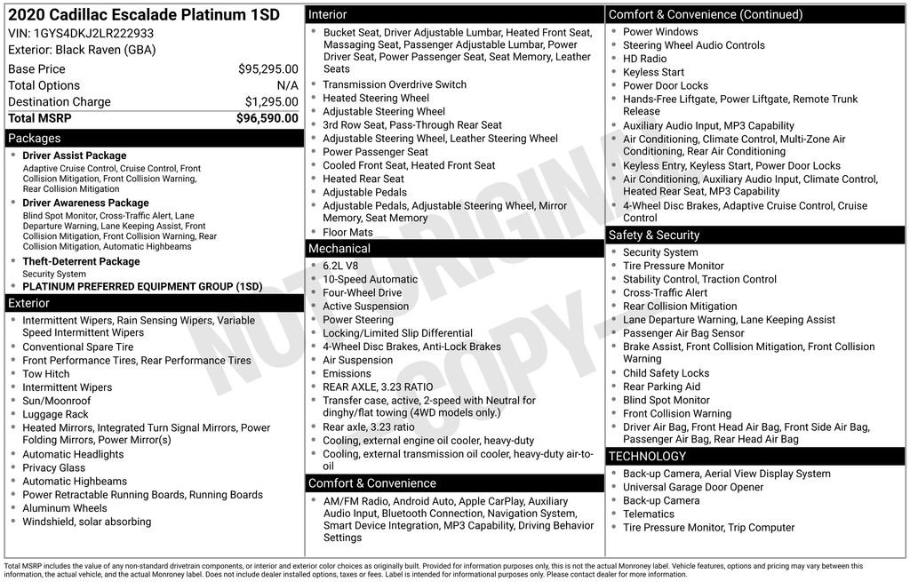 Used 2020 Cadillac Escalade Platinum image 6