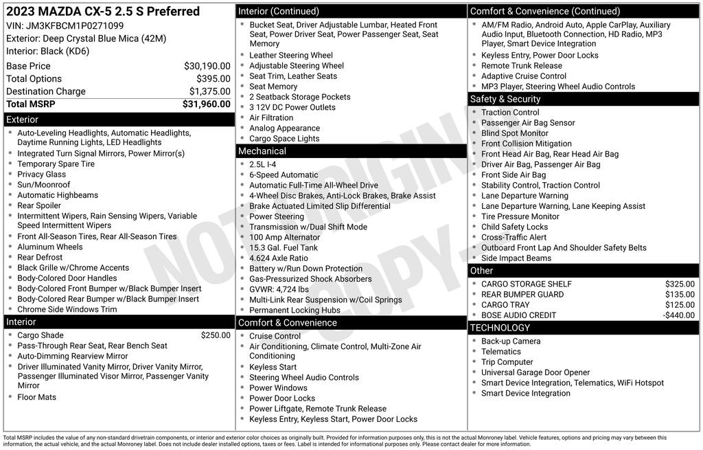 Used 2023 MAZDA CX-5 AWD 2.5 S w/ Preferred Package image 49