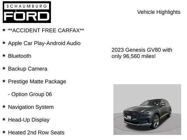 Used 2023 Genesis GV80 3.5T w/ Prestige Matte Package AWD/4WD image 7