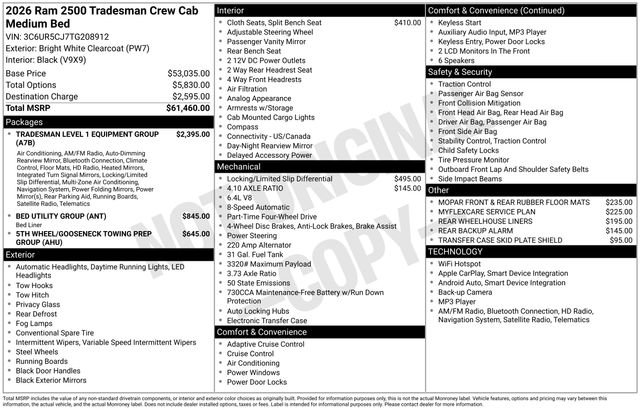 New 2026 RAM 2500 Tradesman image 28