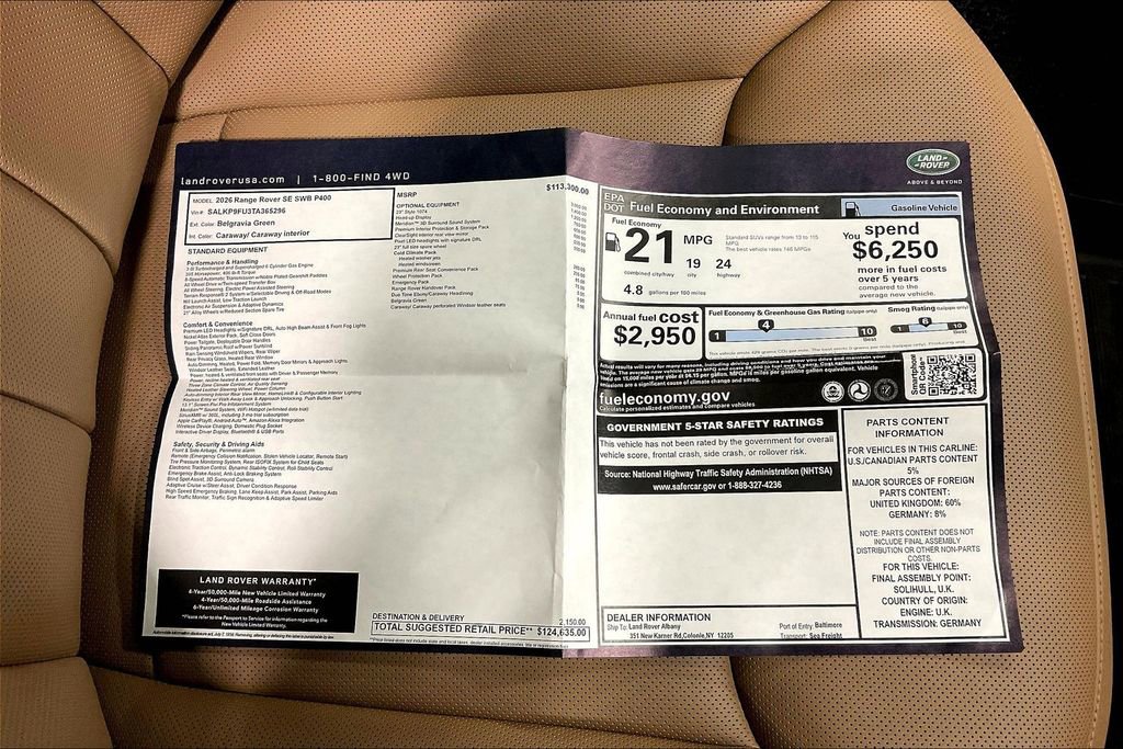 New 2026 Land Rover Range Rover SE image 14