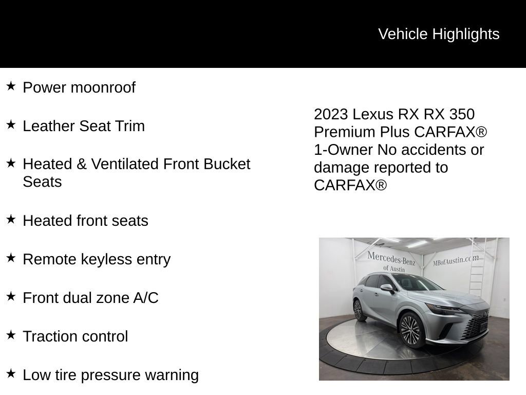 Used 2023 Lexus RX 350 Premium Plus image 6