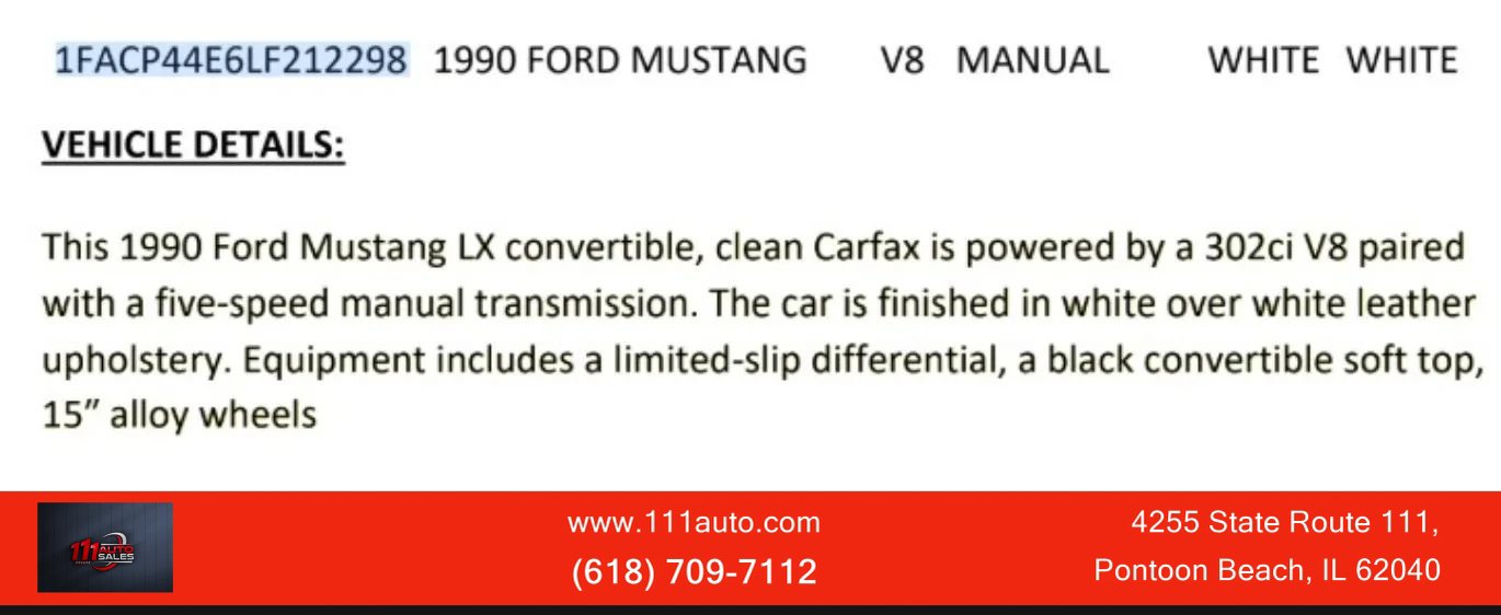 Used 1990 Ford Mustang LX RWD image 23