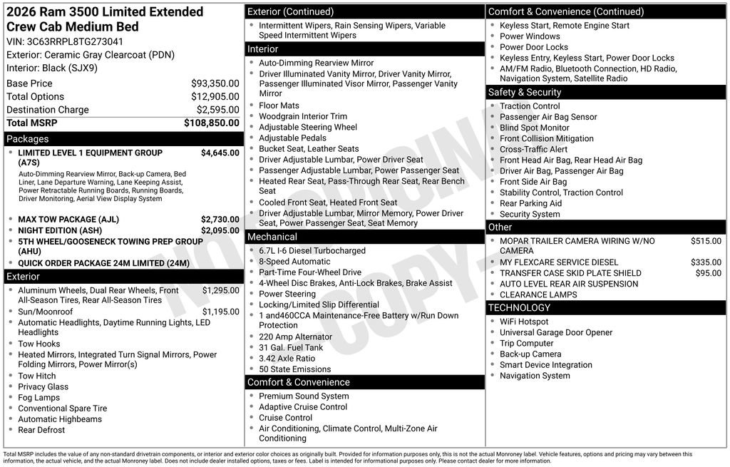 New 2026 RAM 3500 Limited image 7