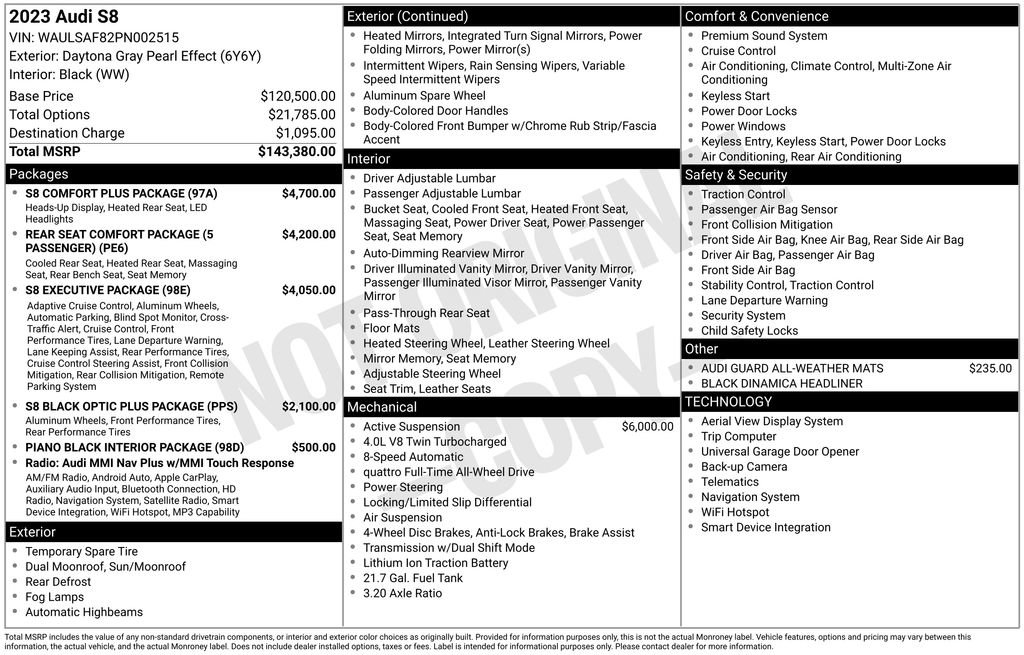 Used 2023 Audi S8 w/ S8 Comfort Plus Package image 9