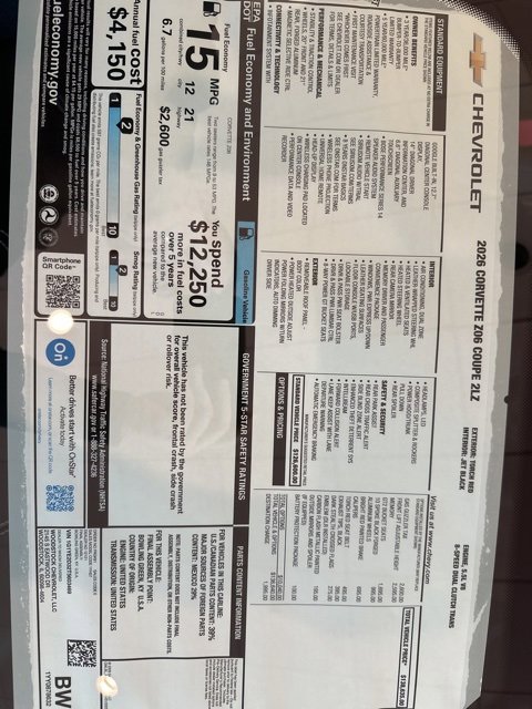 New 2026 Chevrolet Corvette Z06 w/ Battery Protection Package image 25