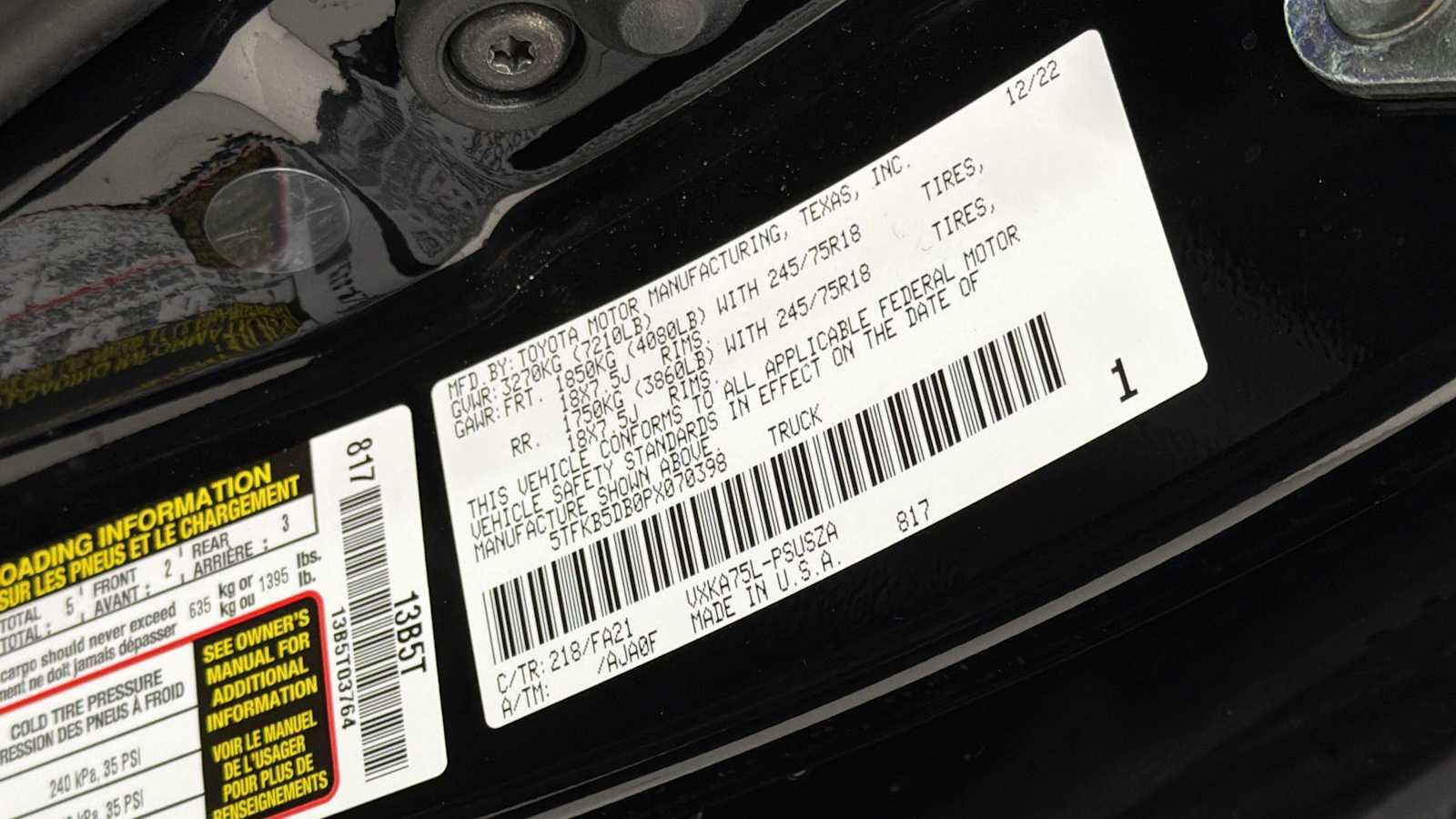 Used 2023 Toyota Tundra SR w/ SR Tow Package image 11