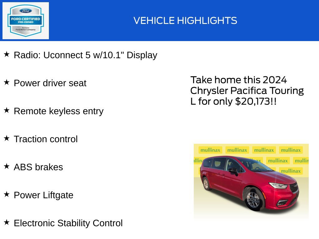 Used 2024 Chrysler Pacifica Touring-L FWD image 18