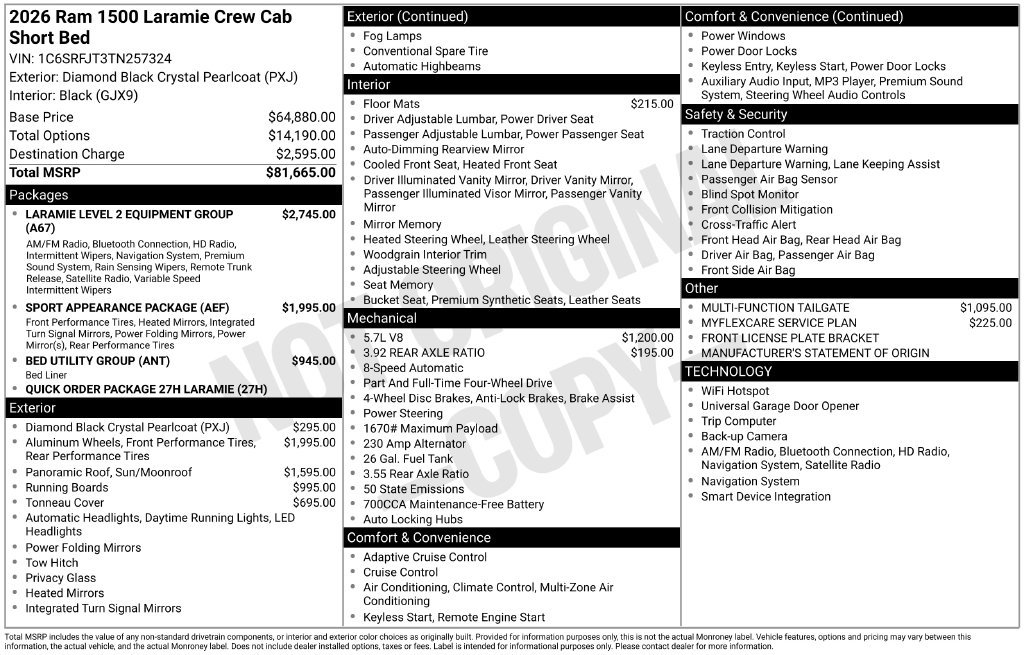 New 2026 RAM 1500 Laramie AWD/4WD image 6