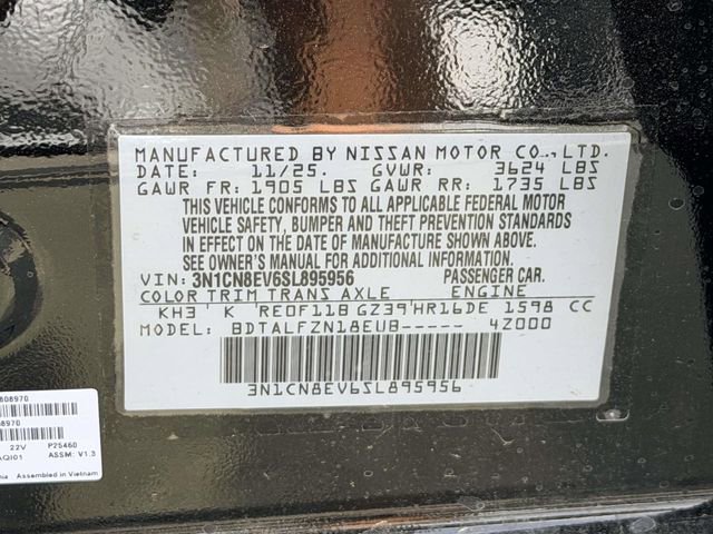 New 2025 Nissan Versa SV w/ Trunk Package image 24