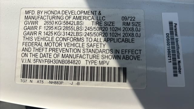 Used 2022 Honda Pilot Sport image 15