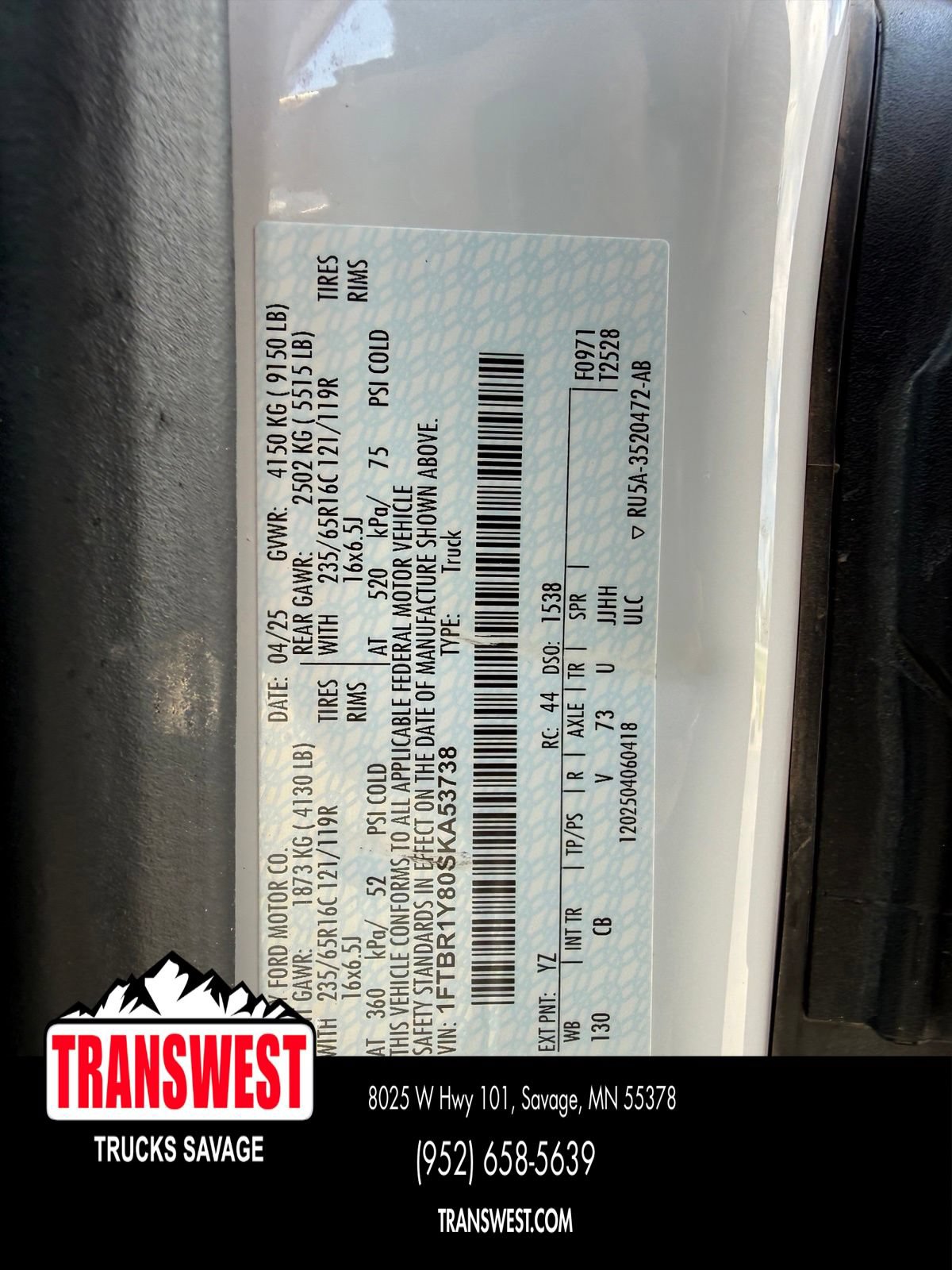 Used 2025 Ford Transit 250 Low Roof w/ Exterior Upgrade Package RWD image 19