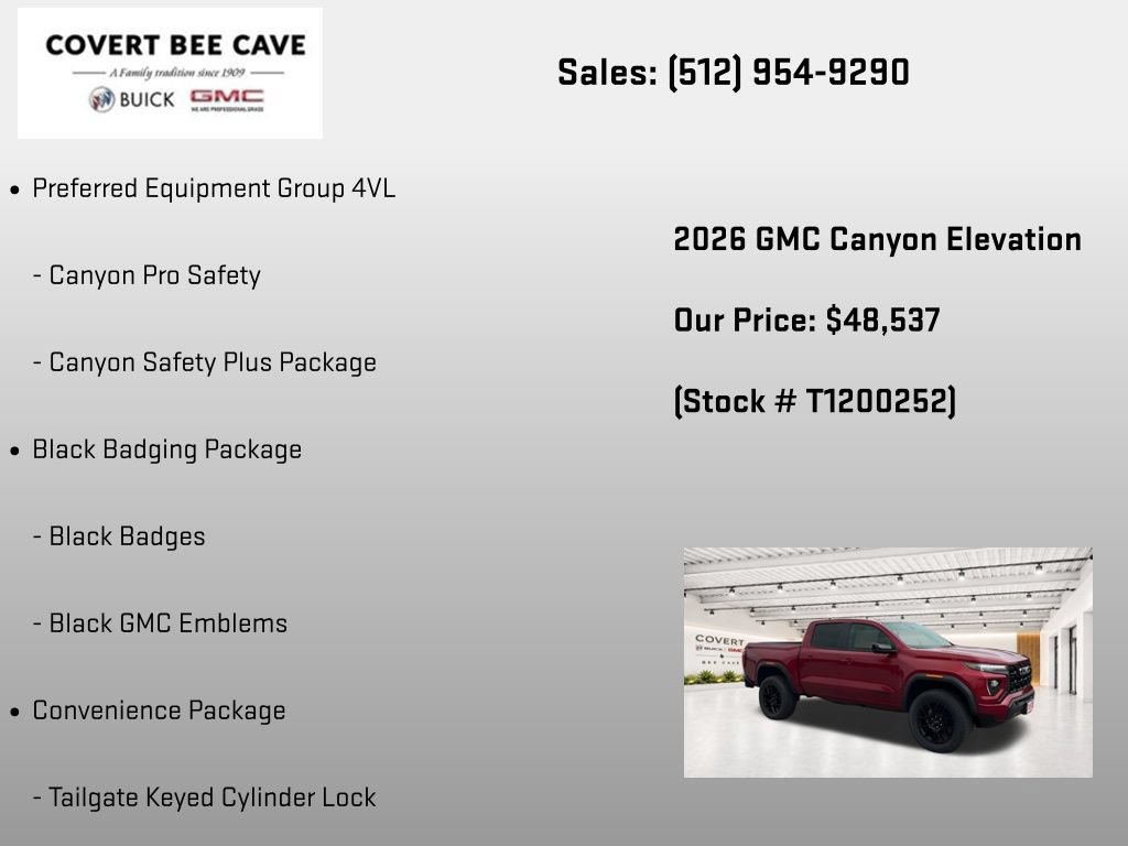 New 2026 GMC Canyon Elevation w/ Convenience Package AWD/4WD image 6