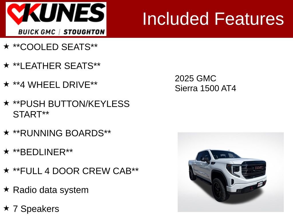 Used 2025 GMC Sierra 1500 AT4 w/ AT4 Premium Package AWD/4WD image 3