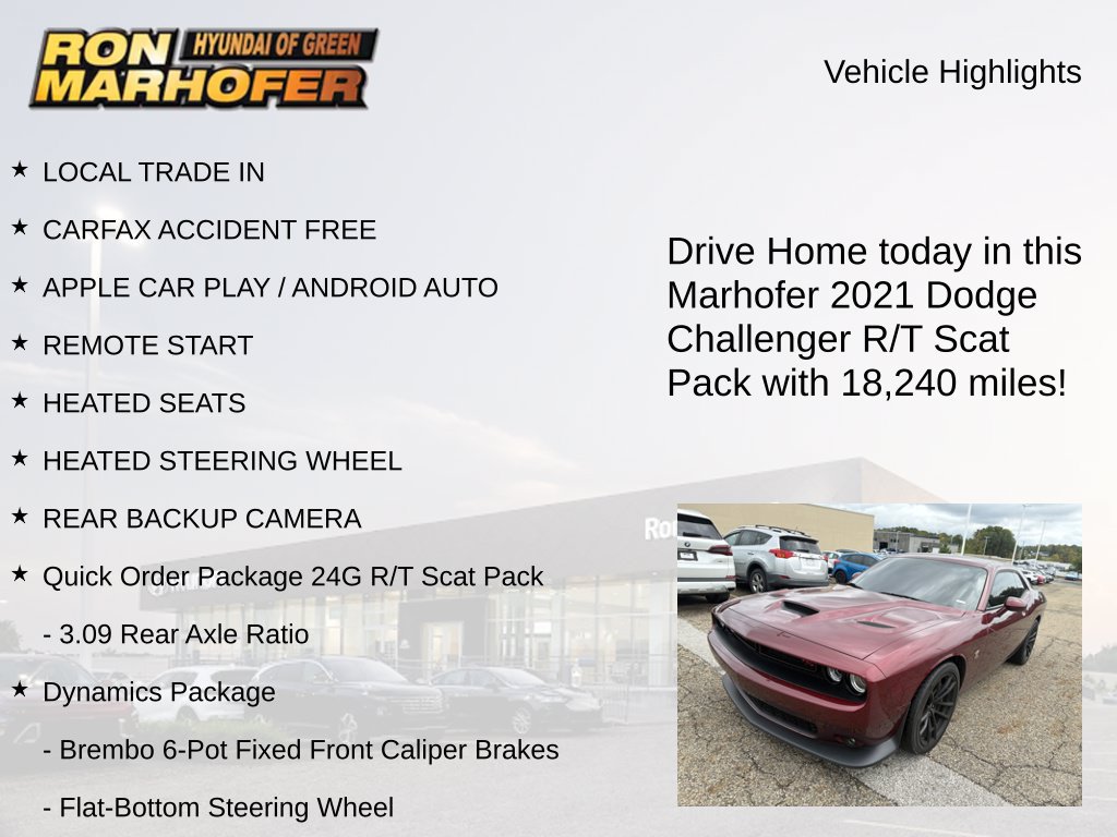 Used 2021 Dodge Challenger R/T Scat Pack w/ Dynamics Package RWD image 15