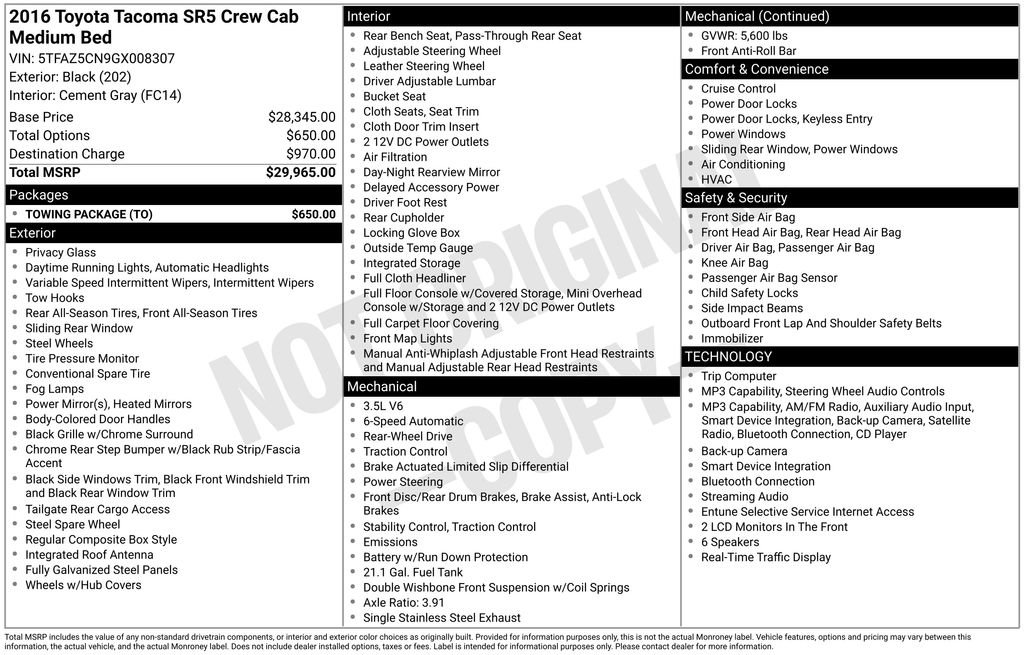 Used 2016 Toyota Tacoma SR5 w/ Towing Package RWD image 33